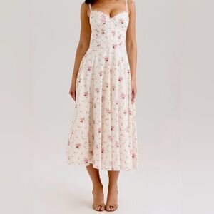 Steffani Floral Corset Midi Sundress